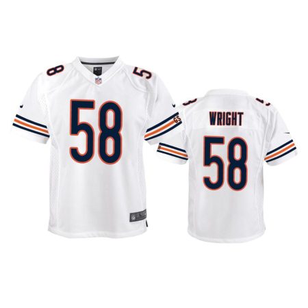 Youth Bears Darnell Wright White Game Jersey