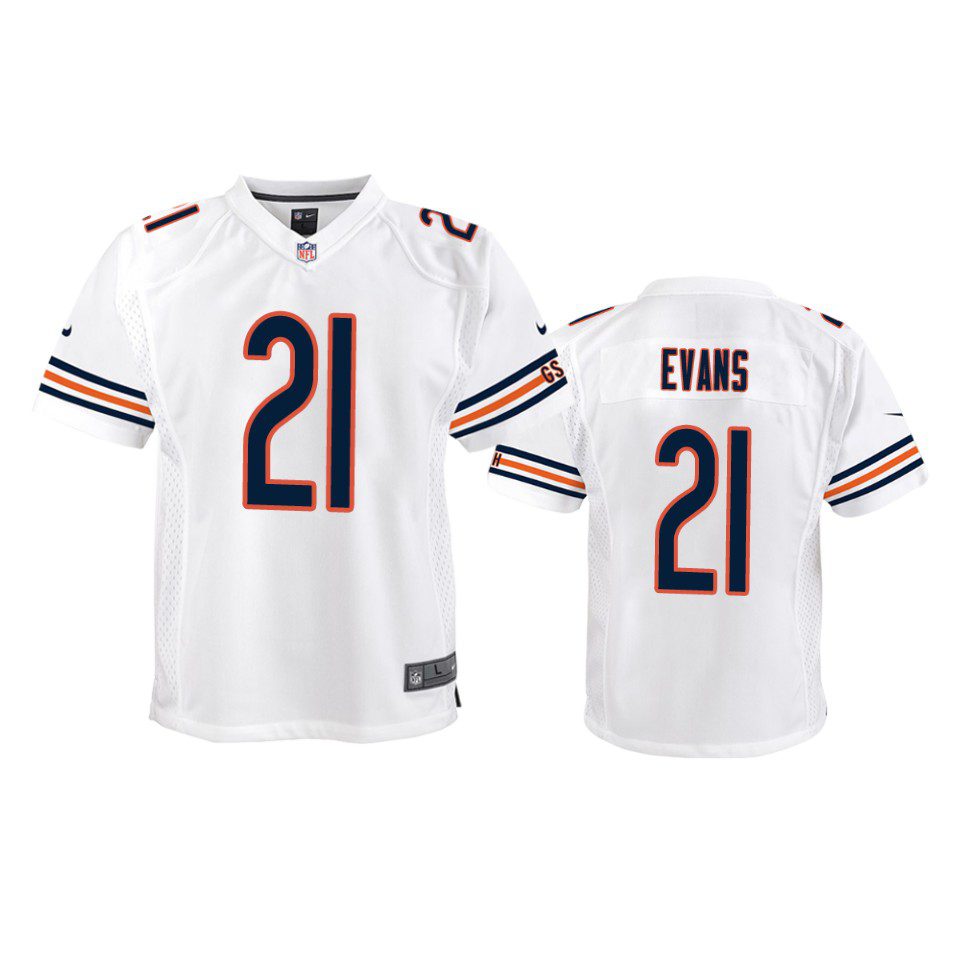 Youth Bears Darrynton Evans White Game Jersey 1 youth bears darrynton evans game white jersey