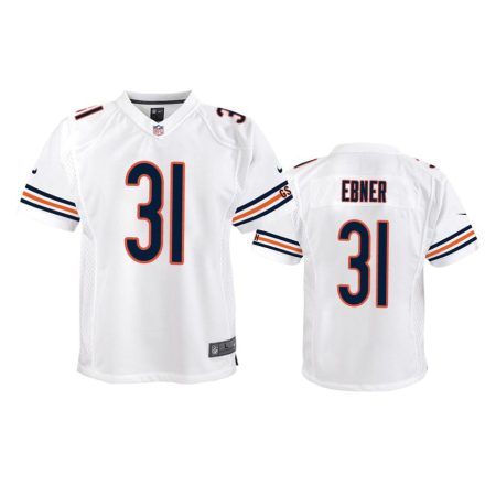 Youth Bears Trestan Ebner White Game Jersey