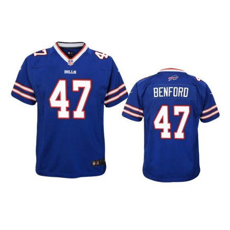Youth Bills Christian Benford Royal Game Jersey