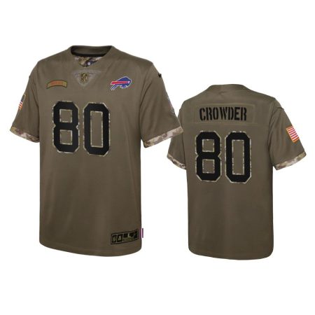 Youth Buffalo Bills Jamison Crowder Olive 2022 Salute To Service Limited Jersey