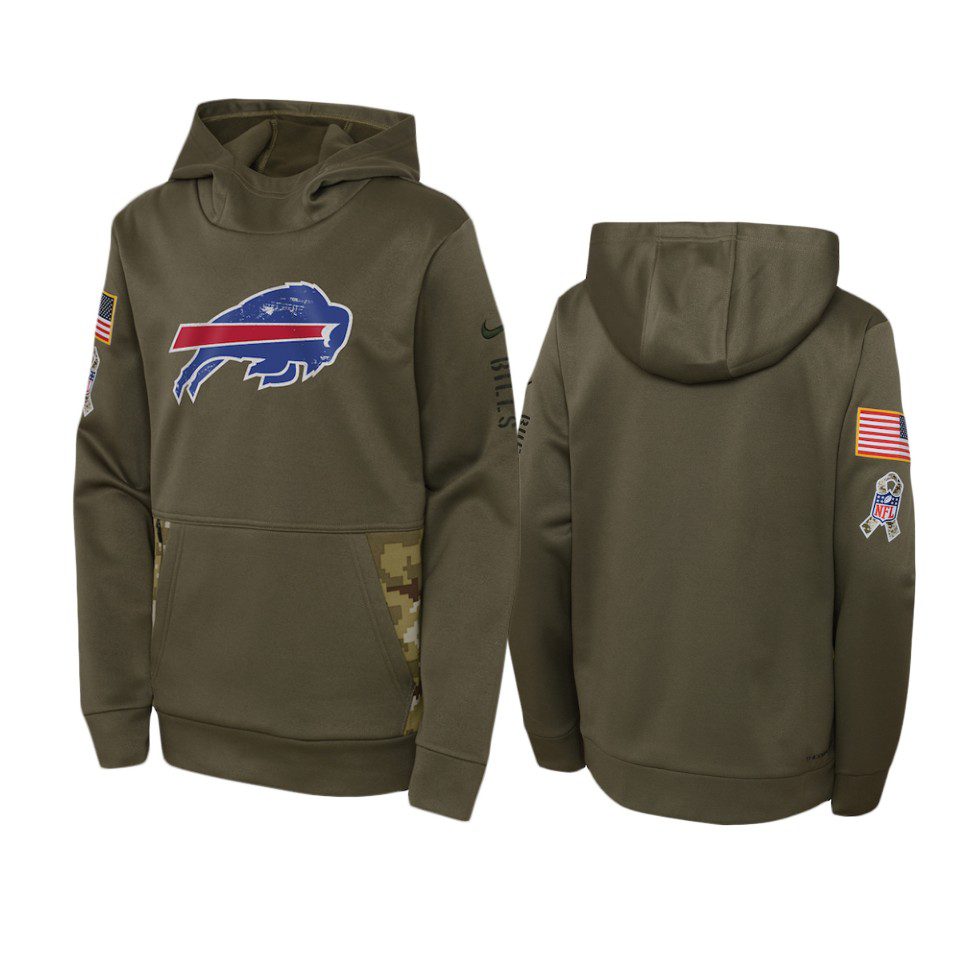 Youth Buffalo Bills Olive 2022 Salute to Service Performance Hoodie 1 youth bills olive 2022 salute to service hoodie