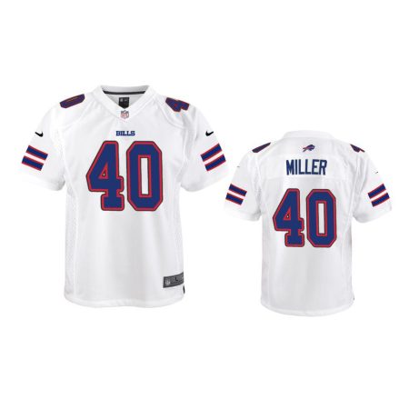 Youth Bills Von Miller White Game Jersey