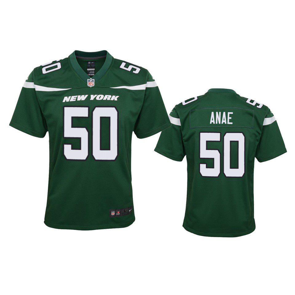Youth New York Jets Bradlee Anae Green Game Jersey 1 youth bradlee anae jets green game jersey