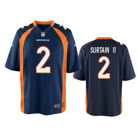 Youth Broncos Patrick Surtain II Navy Game Jersey