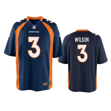 Youth Broncos Russell Wilson Navy Game Jersey