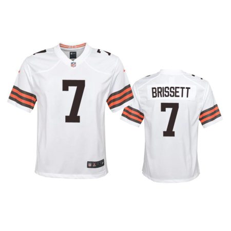 Youth Browns Jacoby Brissett White Game Jersey