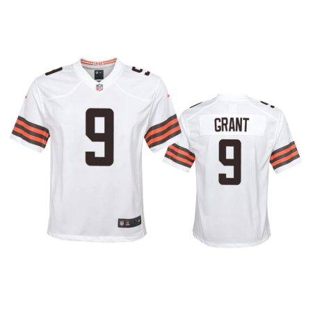Youth Browns Jakeem Grant White Game Jersey