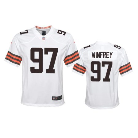 Youth Browns Perrion Winfrey White Game Jersey