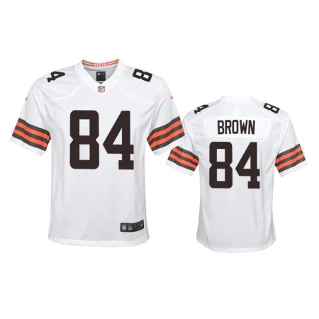 Youth Browns Pharaoh Brown White Game Jersey