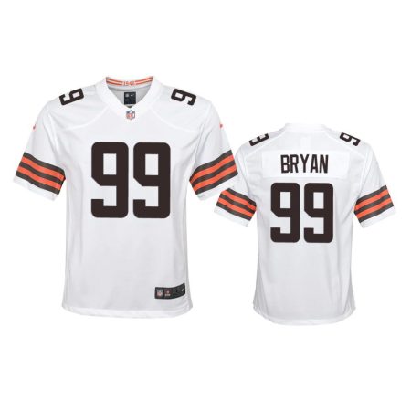 Youth Browns Taven Bryan White Game Jersey