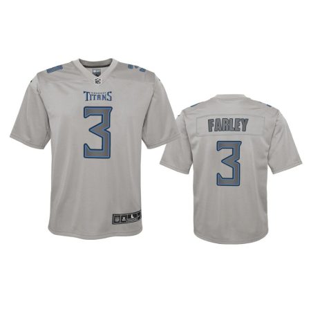 Youth Tennessee Titans Caleb Farley Gray Atmosphere Fashion Game Jersey