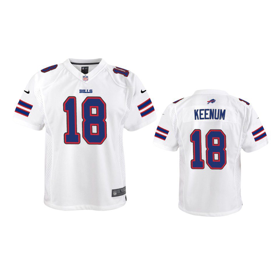 Youth Buffalo Bills Case Keenum White Game Jersey 1 youth case keenum bills white game jersey