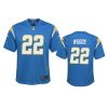 Youth Chargers JT Woods Powder Blue Game Jersey 3 youth chargers jt woods game powder blue jersey