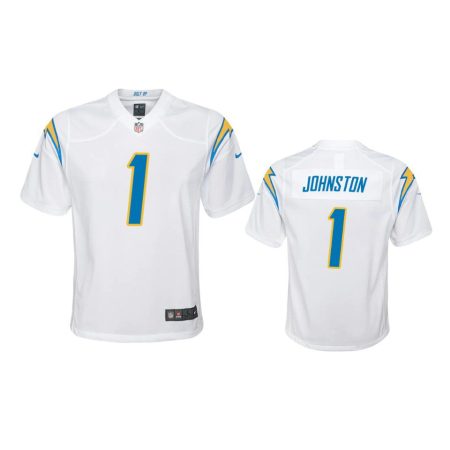 Youth Chargers Quentin Johnston White Game Jersey