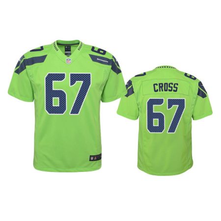 Youth Seattle Seahawks Charles Cross Green Game Jersey