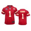 Youth Chiefs Jerick McKinnon Red Super Bowl LVII Game Jersey 2 youth chiefs jerick mckinnon red game super bowl lvii jersey