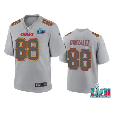 Youth Chiefs Tony Gonzalez Gray Super Bowl LVII Atmosphere Jersey