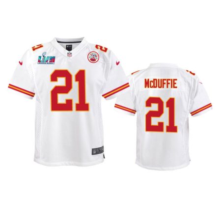 Youth Chiefs Trent McDuffie White Super Bowl LVII Game Jersey