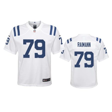 Youth Colts Bernhard Raimann White Game Jersey