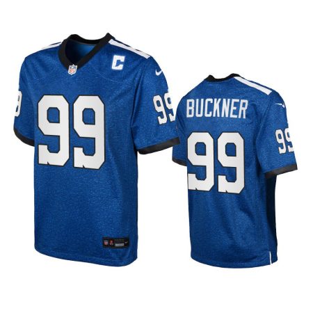 Youth Colts DeForest Buckner Royal Indiana Nights Game Jersey