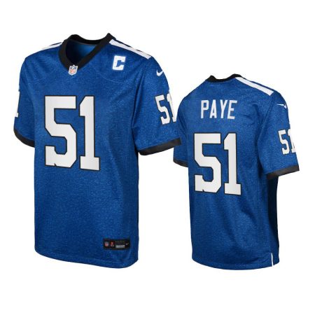 Youth Colts Kwity Paye Royal Indiana Nights Game Jersey