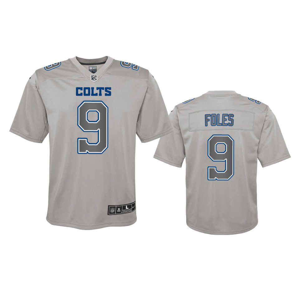 Youth Colts Nick Foles Gray Atmosphere Fashion Game Jersey 1 youth colts nick foles atmosphere fashion game gray jersey