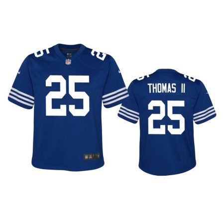 Youth Colts Rodney Thomas II Royal Alternate Game Jersey