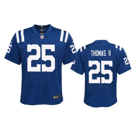 Youth Colts Rodney Thomas II Royal Game Jersey
