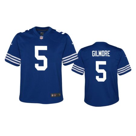 Youth Colts Stephon Gilmore Royal Alternate Game Jersey