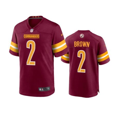 Youth Commanders Dyami Brown Burgundy Gold Game Jersey