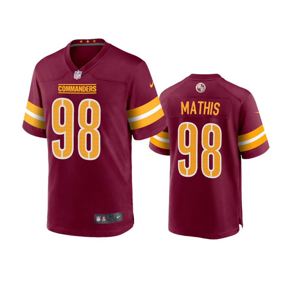 Youth Commanders Phidarian Mathis Burgundy Game Jersey 1 youth commanders phidarian mathis game burgundy jersey