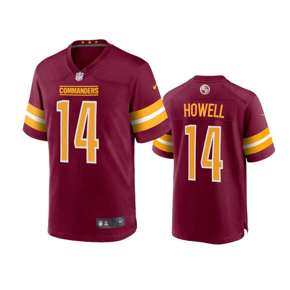 Youth Commanders Sam Howell Burgundy Game Jersey 1 youth commanders sam howell game burgundy jersey