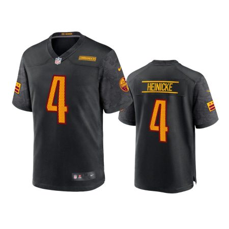 Youth Commanders Taylor Heinicke Black Alternate Game Jersey