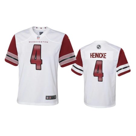 Youth Commanders Taylor Heinicke White Game Jersey