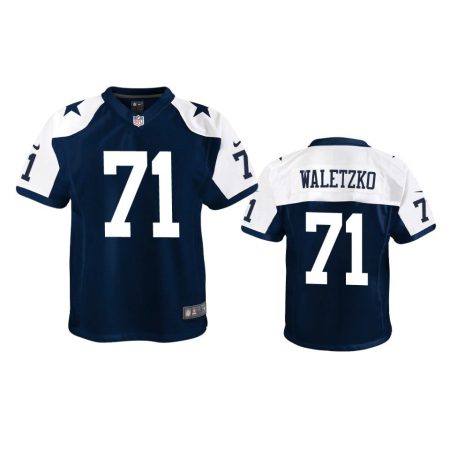 Youth Cowboys Matt Waletzko Navy Alternate Game Jersey