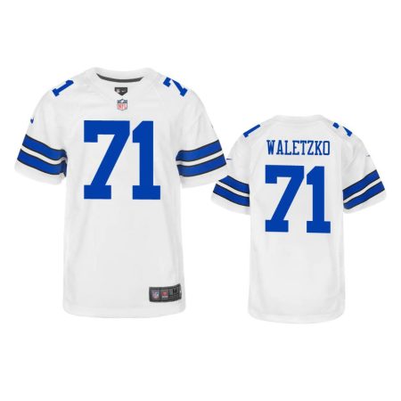Youth Cowboys Matt Waletzko White Game Jersey