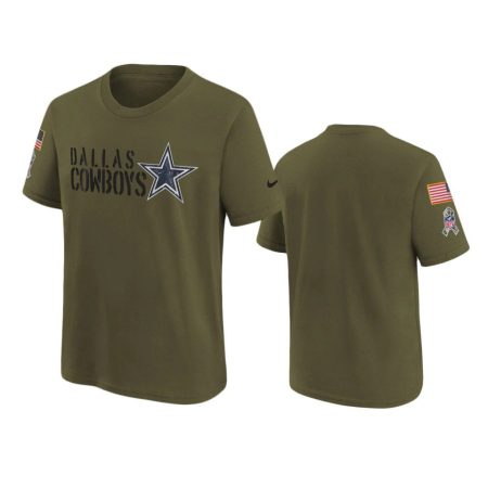 Youth Dallas Cowboys Olive 2022 Salute To Service Legend T-Shirt