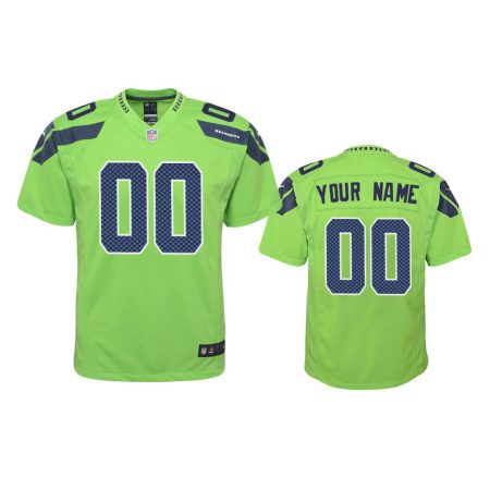 Youth Seattle Seahawks Custom Green Game Jersey