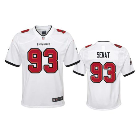 Youth Tampa Bay Buccaneers Deadrin Senat White Game Jersey