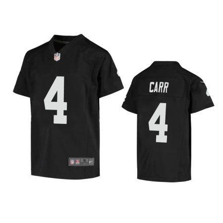 Youth Las Vegas Raiders Derek Carr Black Game Jersey