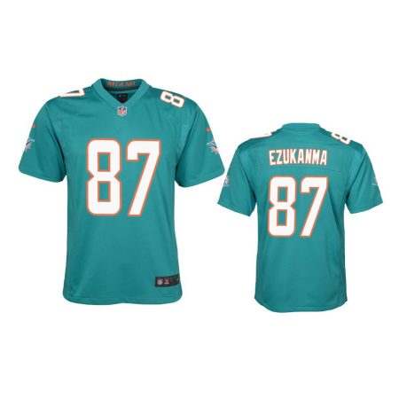 Youth Dolphins Erik Ezukanma Aqua Game Jersey