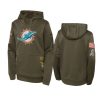 Youth Miami Dolphins Olive 2022 Salute to Service Performance Hoodie 2 youth dolphins olive 2022 salute to service hoodie