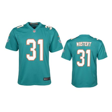 Youth Dolphins Raheem Mostert Aqua Game Jersey