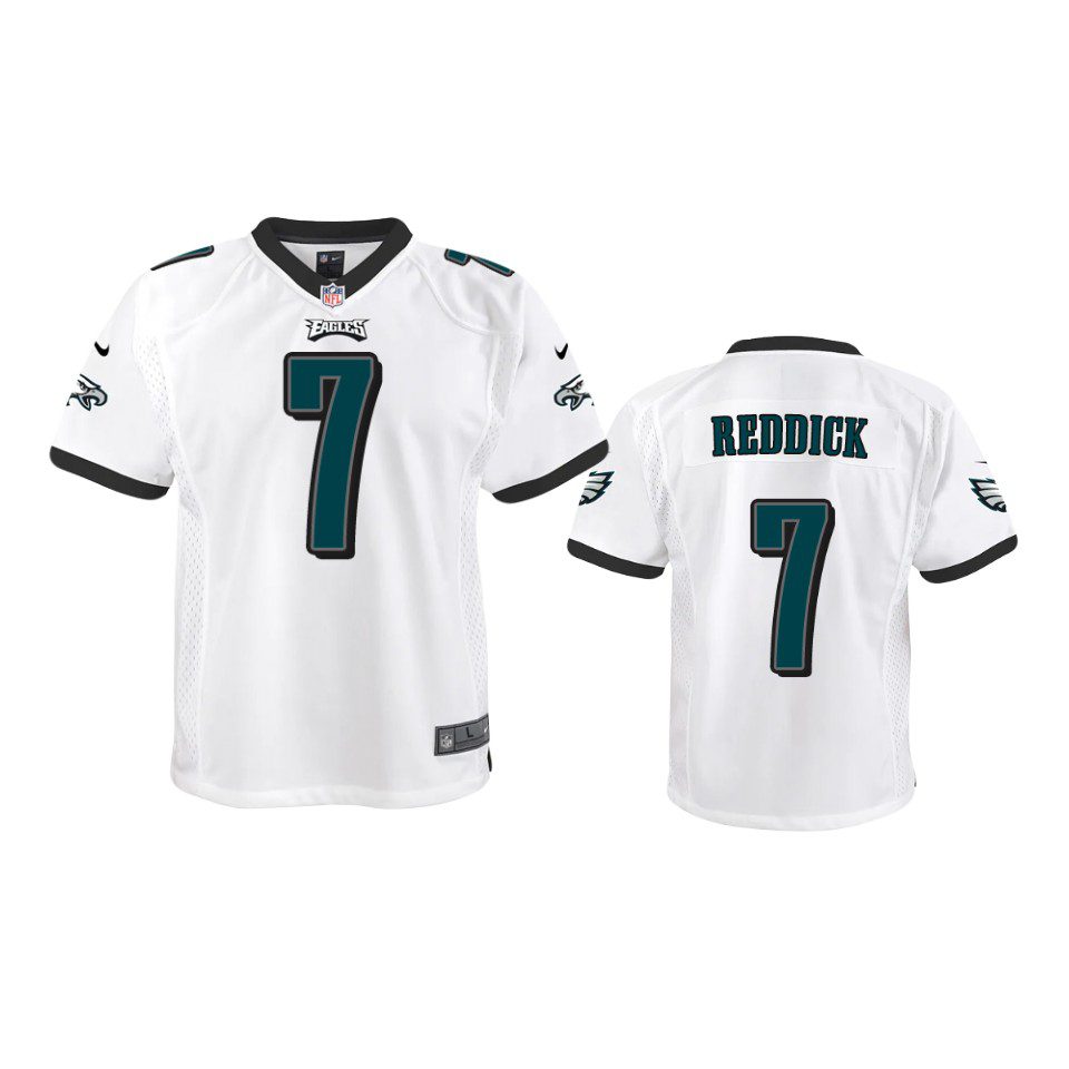 Youth Eagles Haason Reddick White Game Jersey 1 youth eagles haason reddick game white jersey