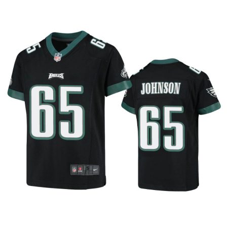 Youth Eagles Lane Johnson Black Game Jersey