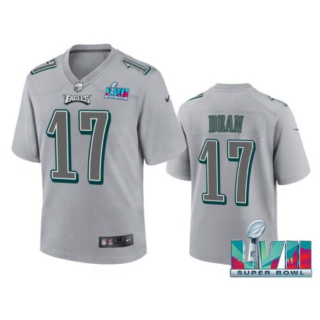 Youth Eagles Nakobe Dean Gray Super Bowl LVII Atmosphere Jersey