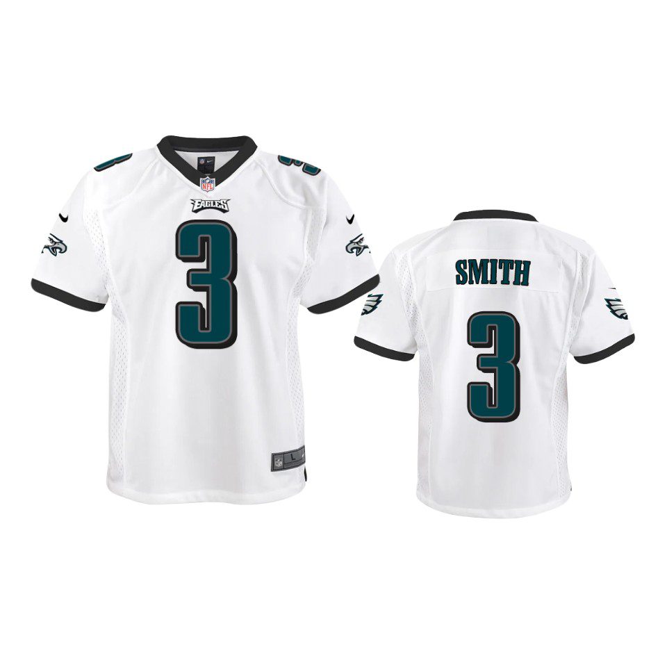 Youth Eagles Nolan Smith White Game Jersey 1 youth eagles nolan smith game white jersey