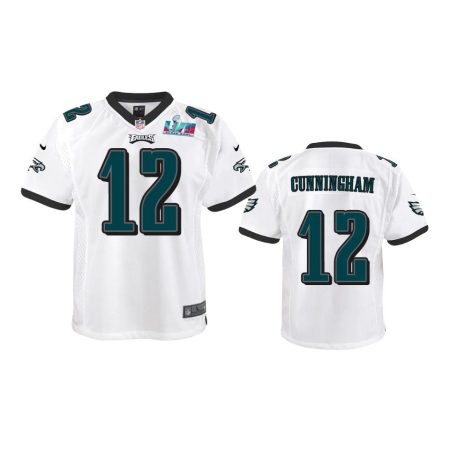 Youth Eagles Randall Cunningham White Super Bowl LVII Game Jersey