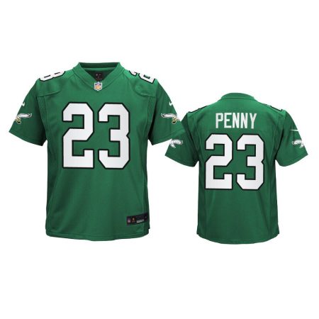 Youth Eagles Rashaad Penny Kelly Green Alternate Game Jersey